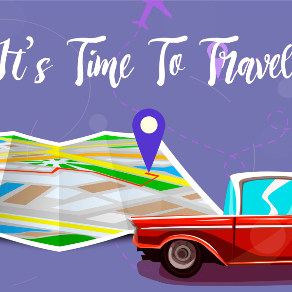 road map trip travel