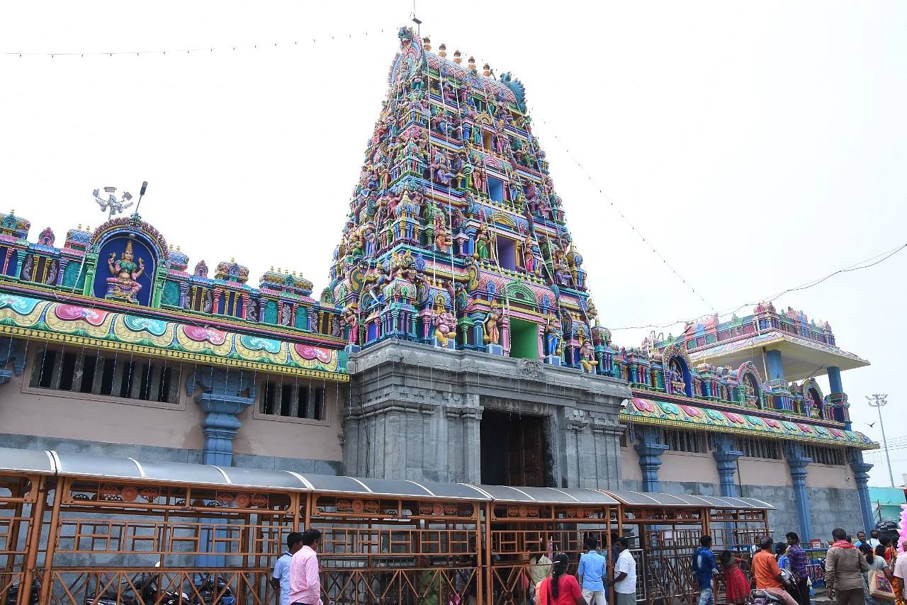 One of Tamil Nadu’s well-known Mariamman temples.