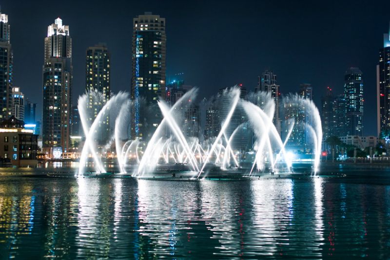 The Dancing Fountain:
BURJ KHALIFA
DUBAI 
UAE
TOURIST PLACES
